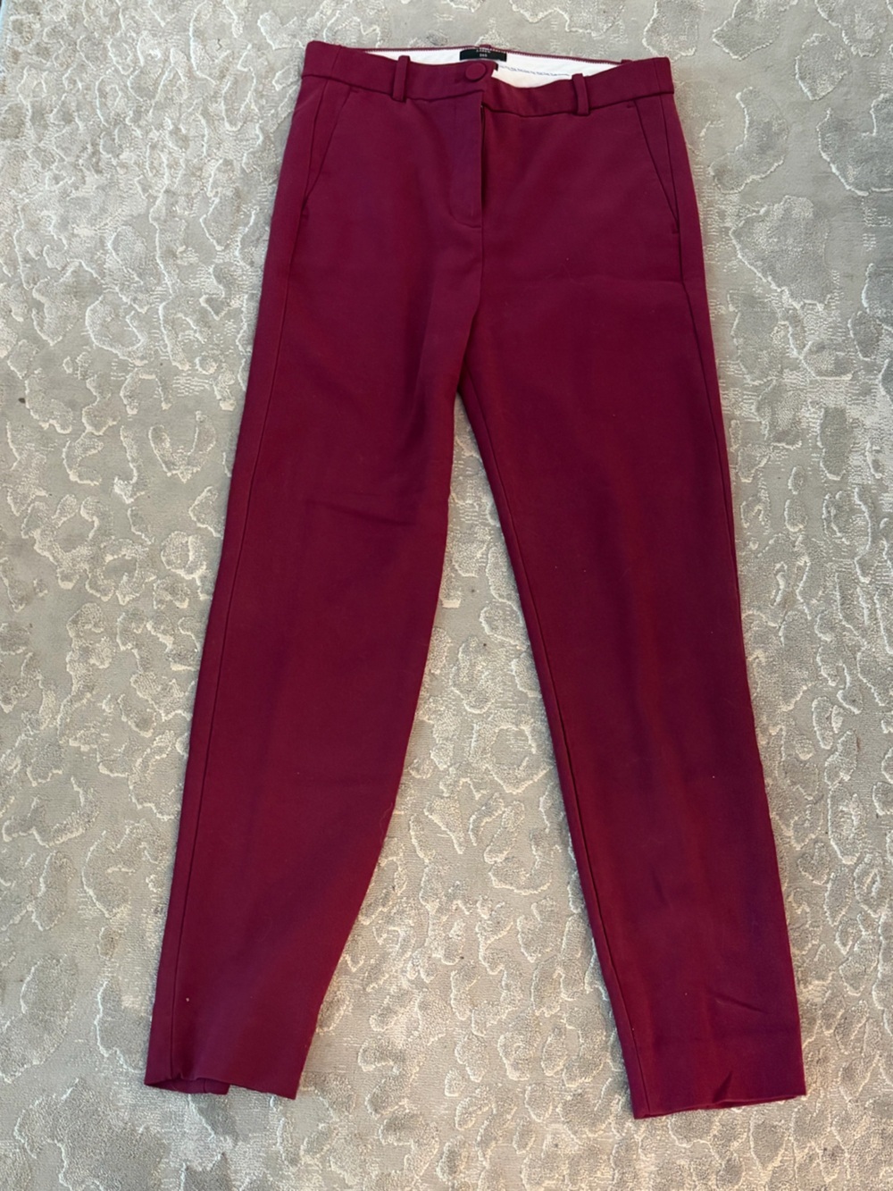 J. Crew 365 High-Rise Cameron Pants in Deep Wine women’s size 6 tall